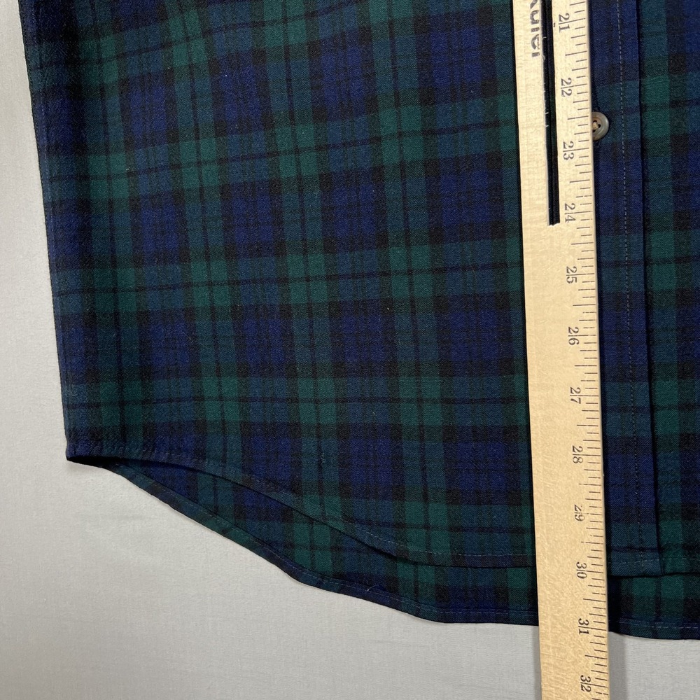 Pendleton Men's M Medium Black Watch Tartan Plaid Button Down Wool Shirt - Picture 6 of 13